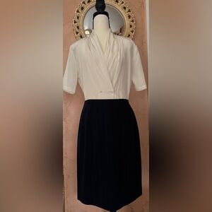 Ann Taylor Pinstripe Tailored Wool/Fully Lined Women's Pencil Skirt Size 6